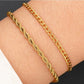 Stainless Steel Twist Chain Bracelet 2-piece Set