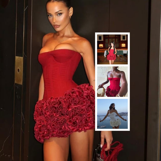 Adjustable Strapless Cocktail Dress