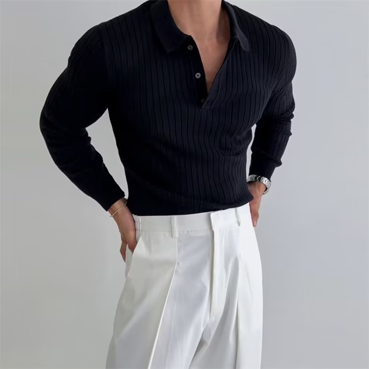 Men's Slim Fitted Ribbed Shirt
