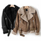 Women's Suede Lamb's Wool Jacket