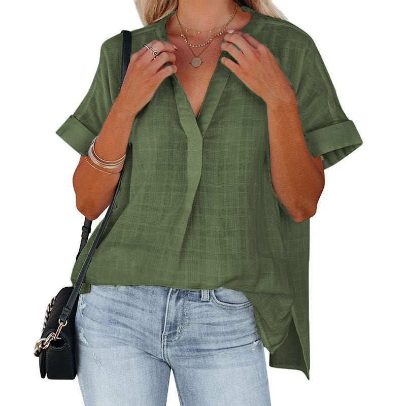 Women Short Sleeve Pullover Shirt