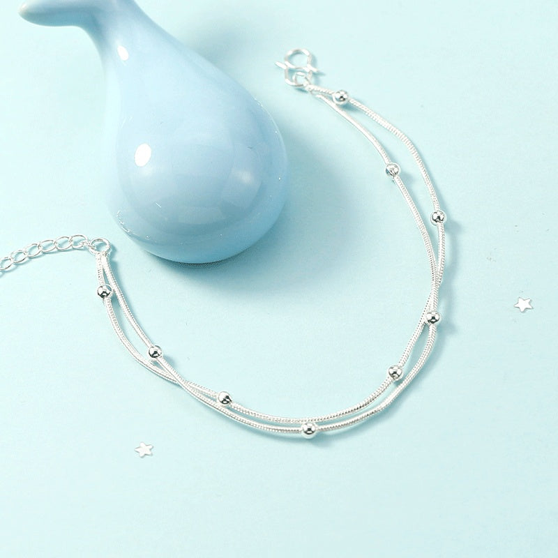 Silver Plated Personality Anklet