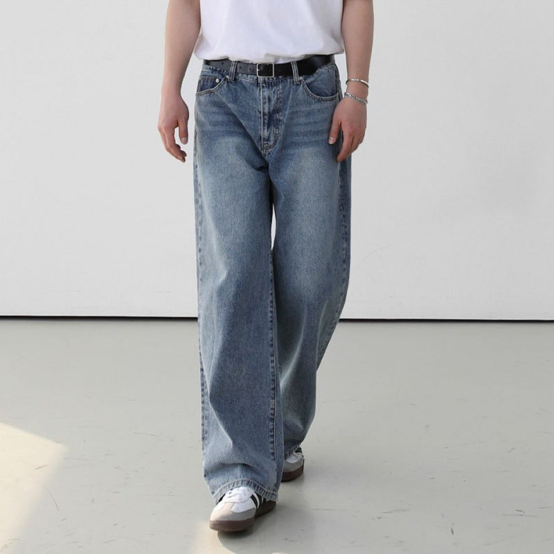 Men's Retro Personality Washed Jeans