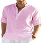 Men's Casual Cotton/Linen Blend Sports Shirt