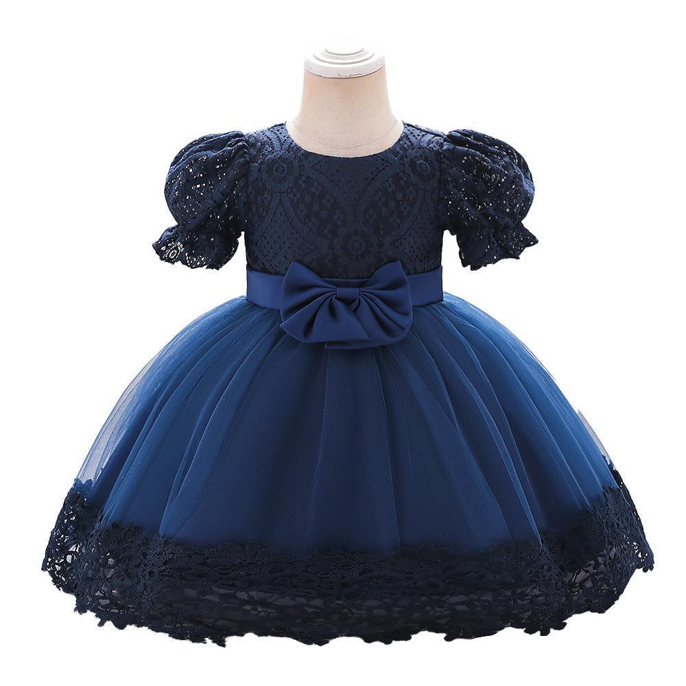 Baby Girl's Embroidered Bow Dress