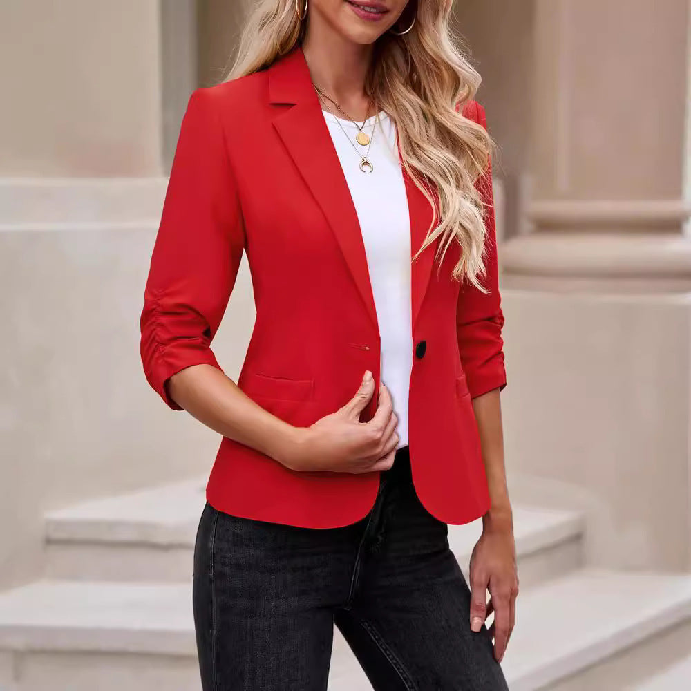 Women's Three-quarter Sleeve Suit Jacket