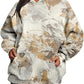 Camouflage Maple Leaf Print Sports Hoodie For Women