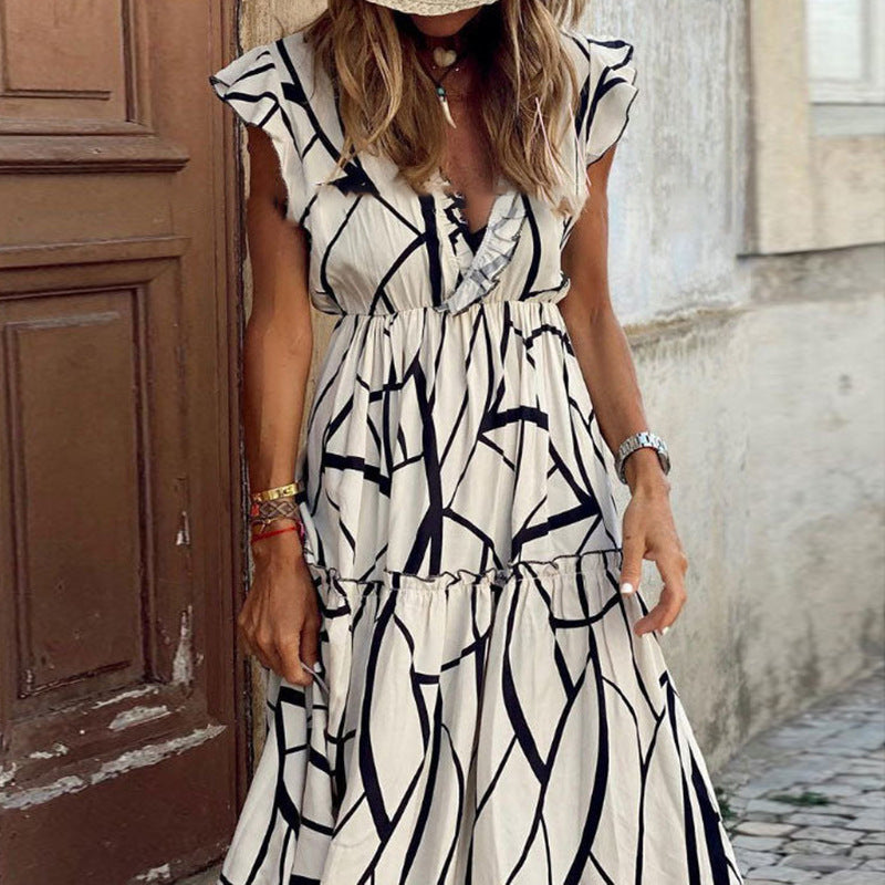 Ladies Abstract Printed Dress