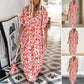 Women's Printed V-neck Loose Dress