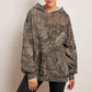 Camouflage Maple Leaf Print Sports Hoodie For Women
