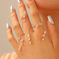 Zircon Leaves Finger Chain
