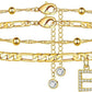 Zircon Letters Anklet