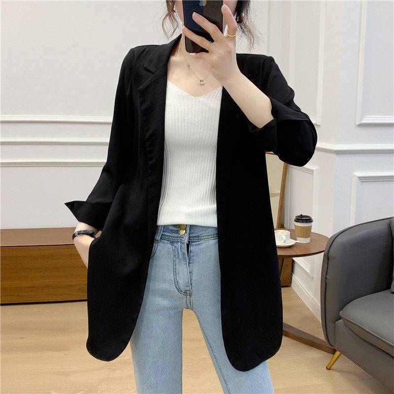 Single-Breasted Slim Office Blazer Jacket