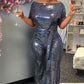 Ladies Off-the-shoulder Sequined Jumpsuit
