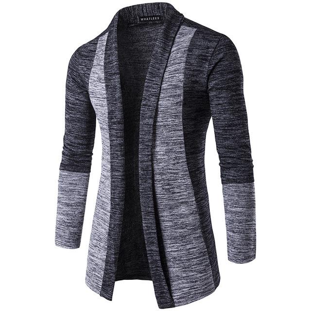 Long Knitted Cardigan Coat For Men