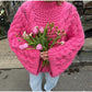 Wide Sleeves Knitted Sweater