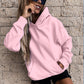 Long Sleeve Solid Color Pullover Hoodie For Women