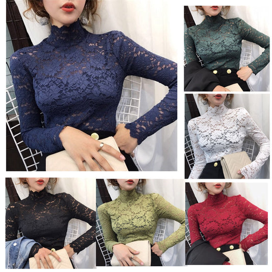 High Collar Lace Top