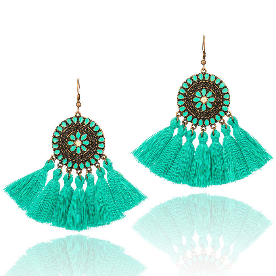 Large  Tassel Sunflower Earrings