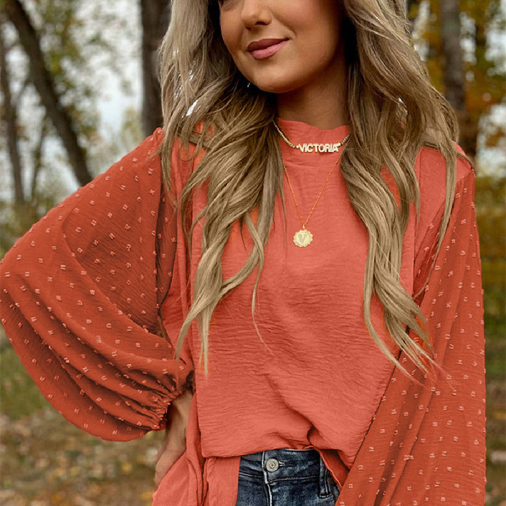 Round Neck Chiffon Blouse