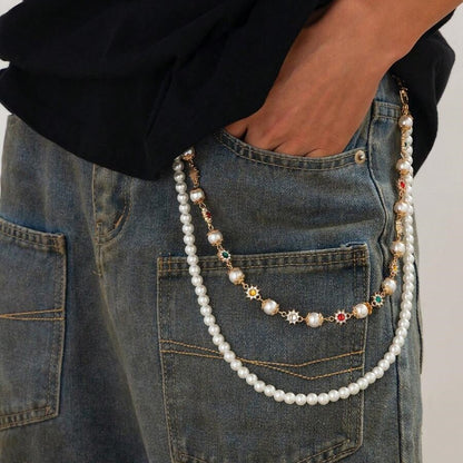 Double Layer Metal Waist Chain