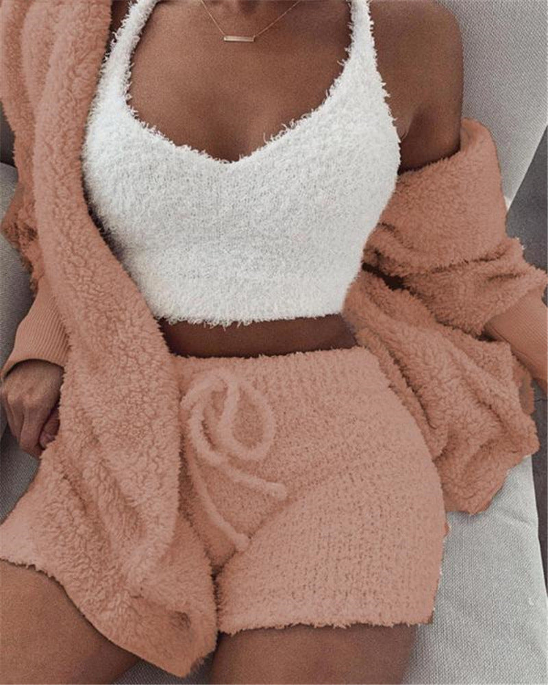 3pcs  Drawstring  Pajama Set