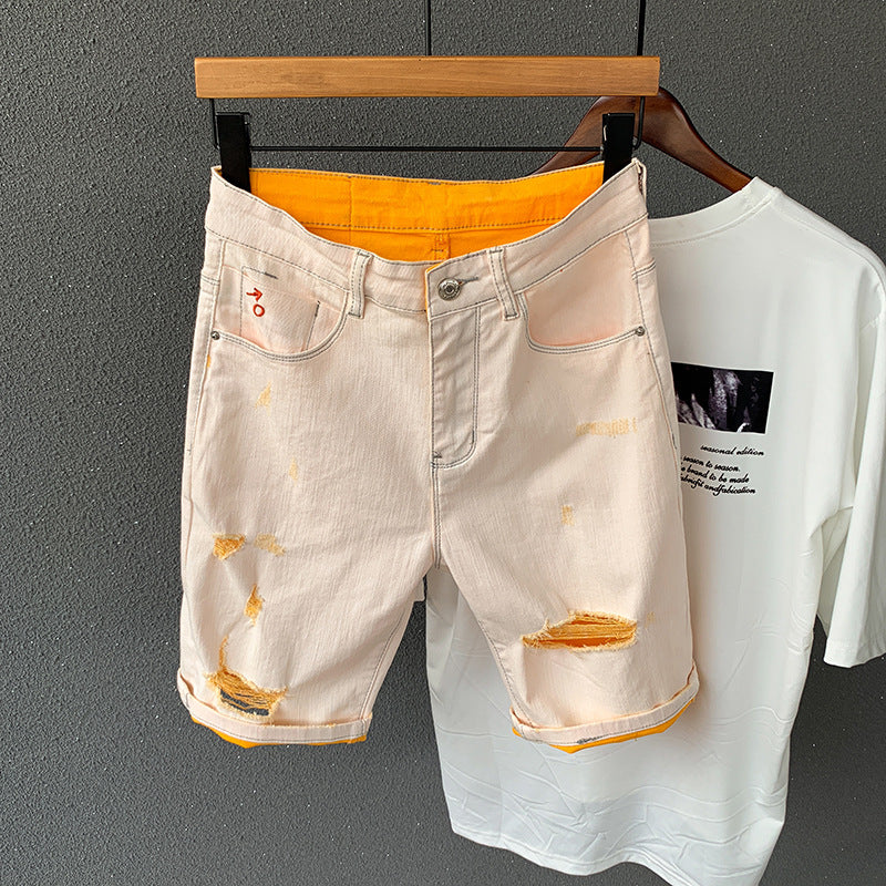Denim Frayed Shorts