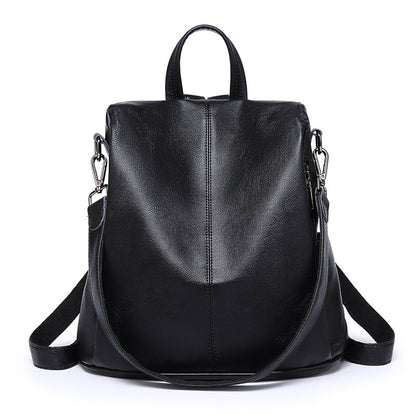 Large Capacity Soft Leather Backpack