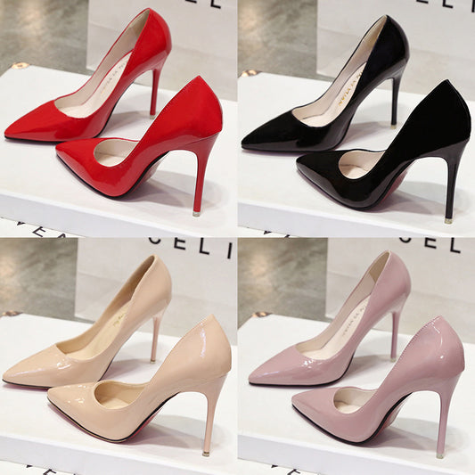 Ladies Patent High Heels Pumps