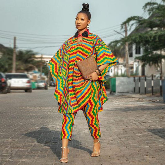 Women's Kente Print Suit