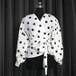 Women's Balloon Sleeves  Polka Dot Blouse