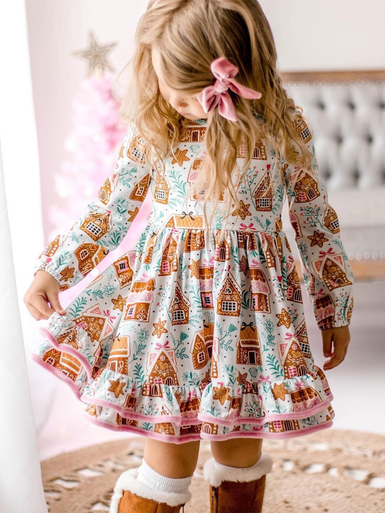 Girls' Printed 2 Sisters Dress