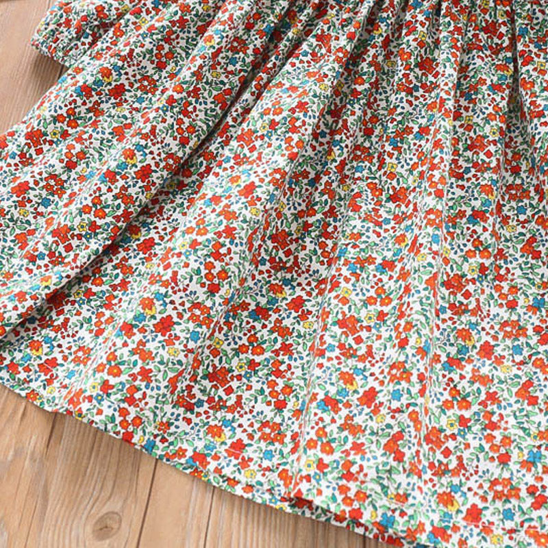 Girls Cotton Floral Dress