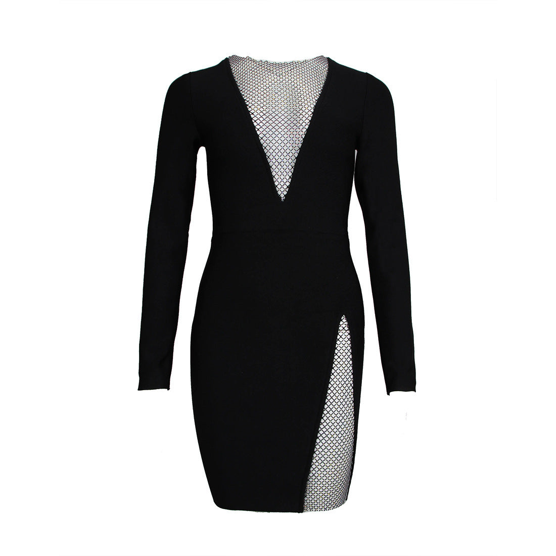 Long-sleeved Mini Black Dress