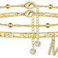 Zircon Letters Anklet