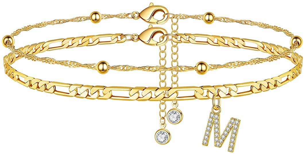 Zircon Letters Anklet
