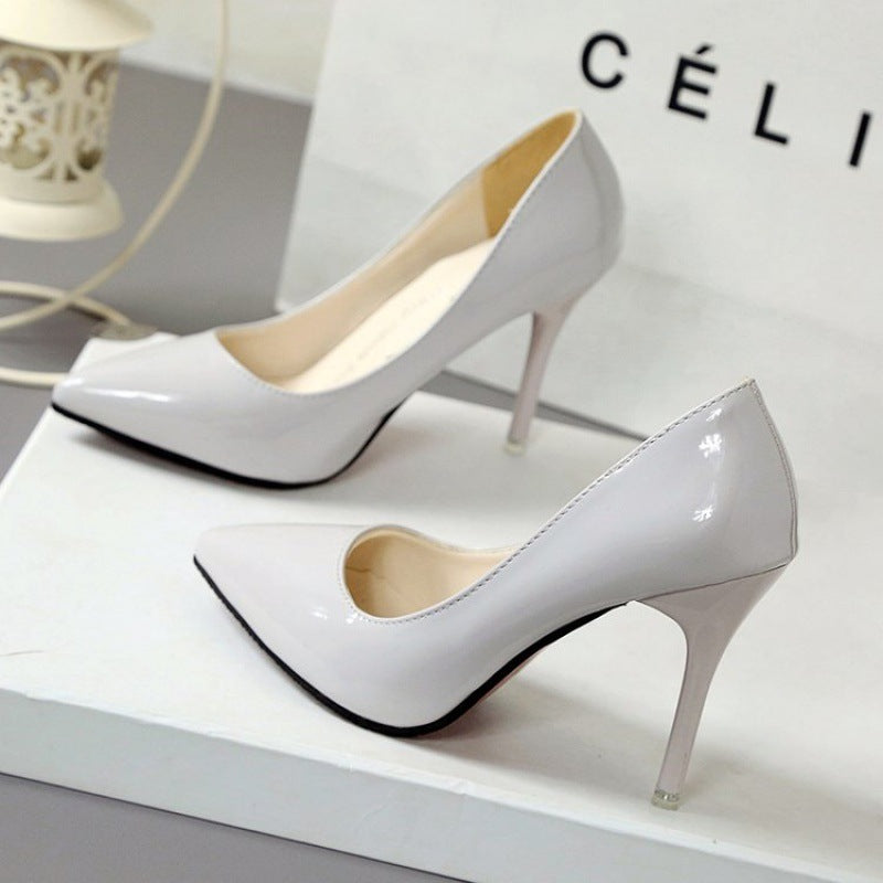 Ladies Patent High Heels Pumps