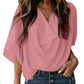 Cold Neck Chiffon Top