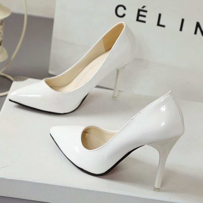 Ladies Patent High Heels Pumps