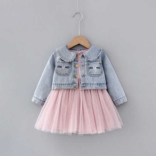 Girls Tutu Denim Set