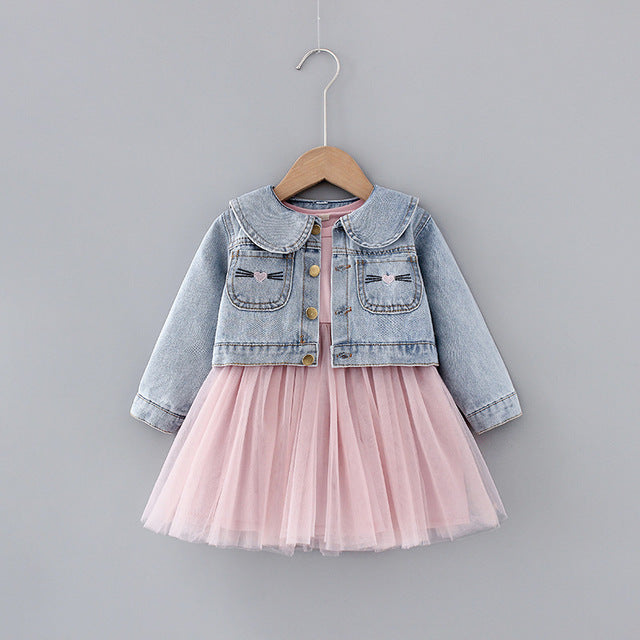 Girls Tutu Denim Set