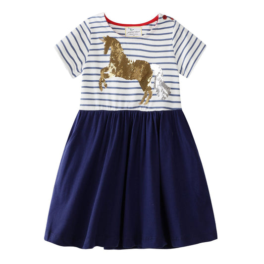 Girl's Sequin Play Date Dress