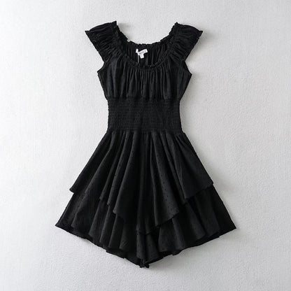 Off-The-Shoulder Frill Dress