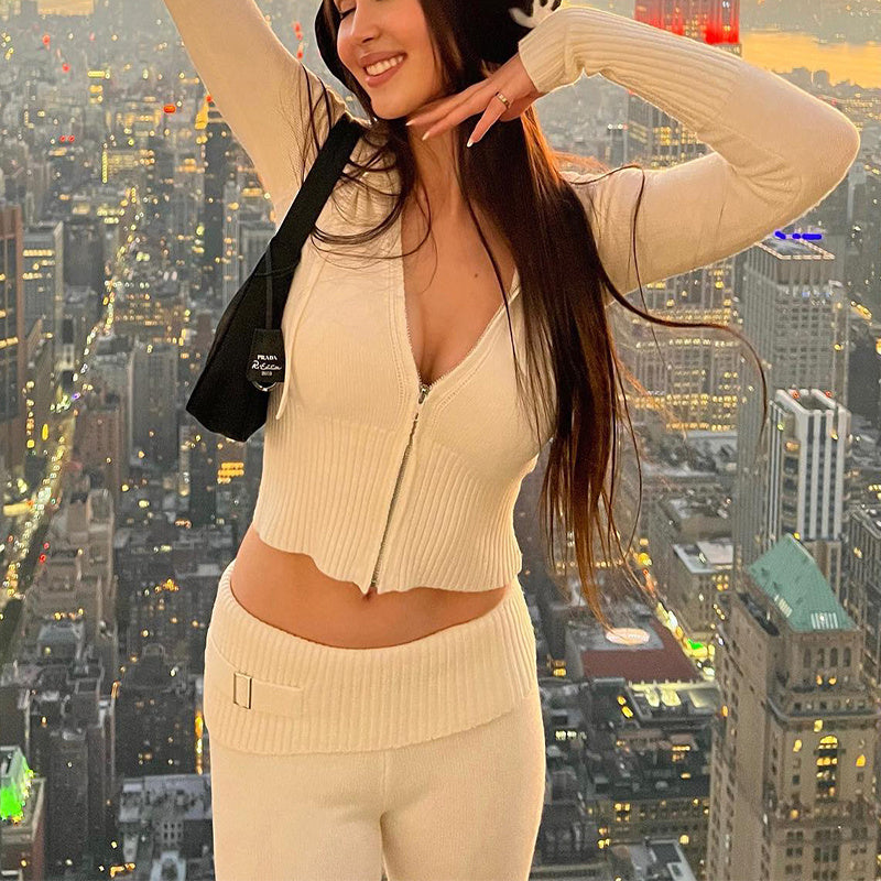 Women Leisure  Sweater &  Pants Set