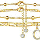 Zircon Letters Anklet
