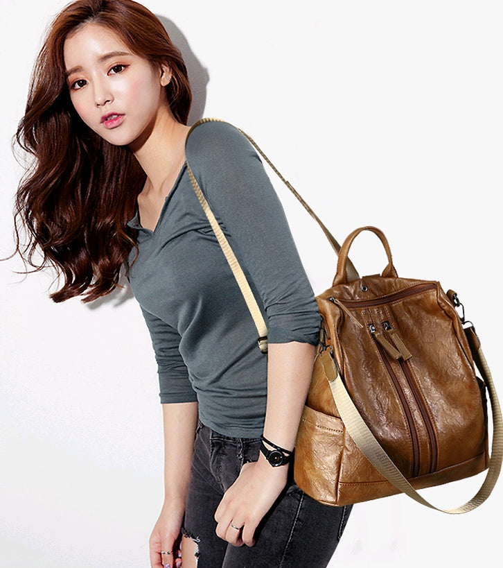 Leather Travel Backpack