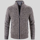 Solid Color Stand Collar Jacket Cardigan For Men