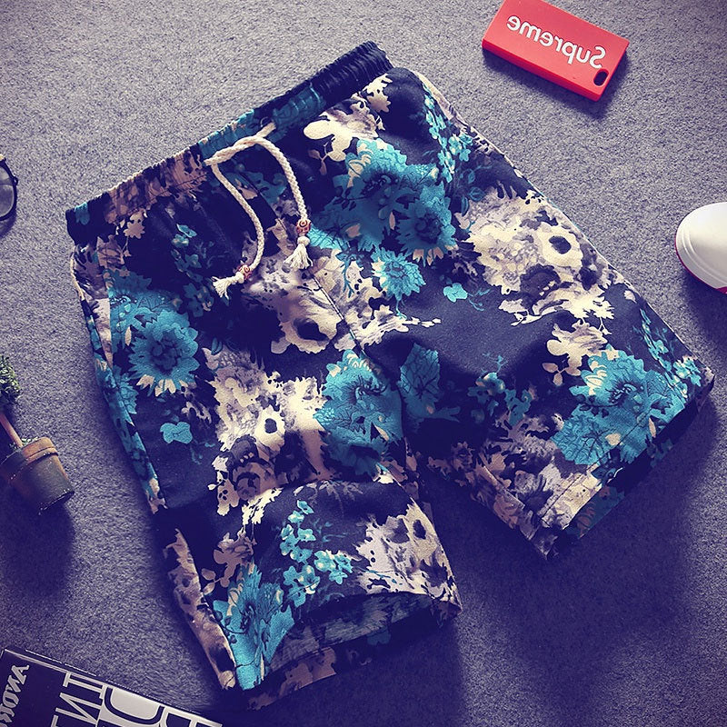 Linen Printed Summer Shorts