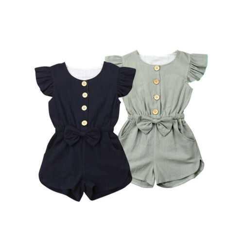 Toddler Girl Ruffled Sleeves Romper