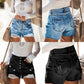 Full Spray Denim Shorts